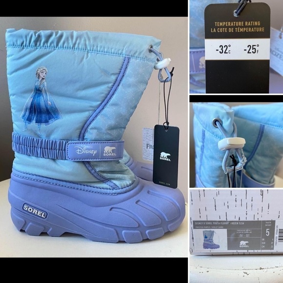 Sorel Other - NEW - Sorel Disney Frozen Elsa Flurry Snow Boots Big Kids Size 5 (women’s sz 7)